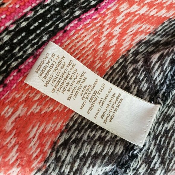 ELLA MOSS Cashmere Blend Malika Fringe Kimono Sweater Tangelo‎ Small Boho - Picture 10 of 11